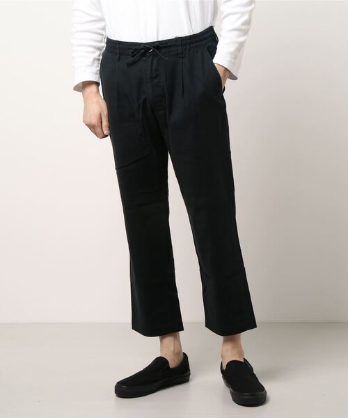 PAZZO（パッゾ）の「【PAZZO】 リネン混コットンツイルストレッチ PT（スラックス・メンズ・ブラック/ネイビー/ベージュ・50/48/46）」の2枚目の写真