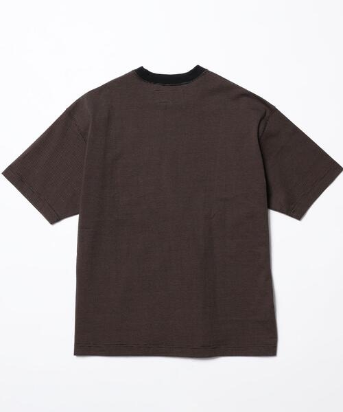 UNIVERSAL OVERALL（ユニバーサルオーバーオール）の「【別注】 ＜UNIVERSAL OVERALL(ユニバーサルオーバーオール）＞ 1POC BORDER TEE/Tシャツ（Tシャツ/カットソー・メンズ・ブラウン/その他1/ホワイト・S/M/L/XL）」の12枚目の写真