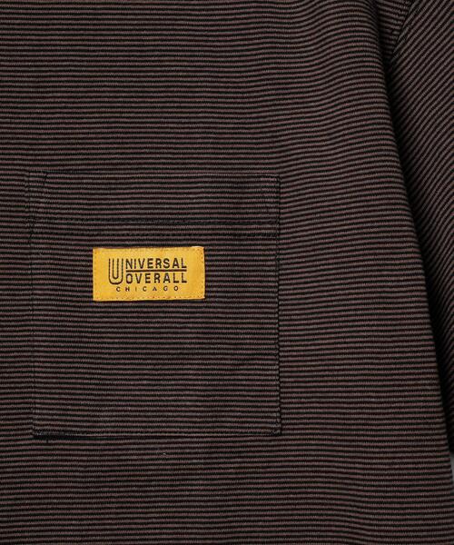 UNIVERSAL OVERALL（ユニバーサルオーバーオール）の「【別注】 ＜UNIVERSAL OVERALL(ユニバーサルオーバーオール）＞ 1POC BORDER TEE/Tシャツ（Tシャツ/カットソー・メンズ・ブラウン/その他1/ホワイト・S/M/L/XL）」の8枚目の写真