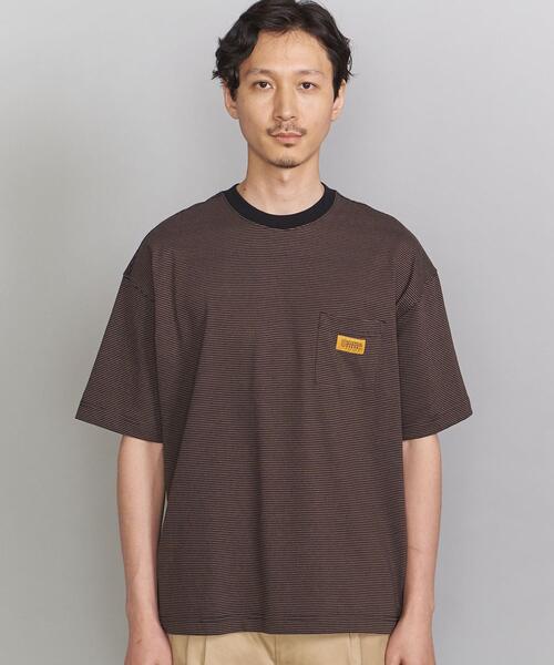 UNIVERSAL OVERALL（ユニバーサルオーバーオール）の「【別注】 ＜UNIVERSAL OVERALL(ユニバーサルオーバーオール）＞ 1POC BORDER TEE/Tシャツ（Tシャツ/カットソー・メンズ・ブラウン/その他1/ホワイト・S/M/L/XL）」の18枚目の写真