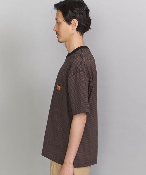 UNIVERSAL OVERALL（ユニバーサルオーバーオール）の「【別注】 ＜UNIVERSAL OVERALL(ユニバーサルオーバーオール）＞ 1POC BORDER TEE/Tシャツ（Tシャツ/カットソー・メンズ・ブラウン/その他1/ホワイト・S/M/L/XL）」の19枚目の写真