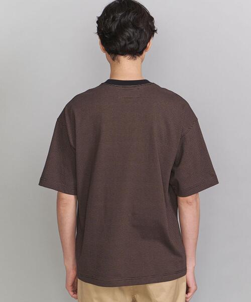 UNIVERSAL OVERALL（ユニバーサルオーバーオール）の「【別注】 ＜UNIVERSAL OVERALL(ユニバーサルオーバーオール）＞ 1POC BORDER TEE/Tシャツ（Tシャツ/カットソー・メンズ・ブラウン/その他1/ホワイト・S/M/L/XL）」の20枚目の写真