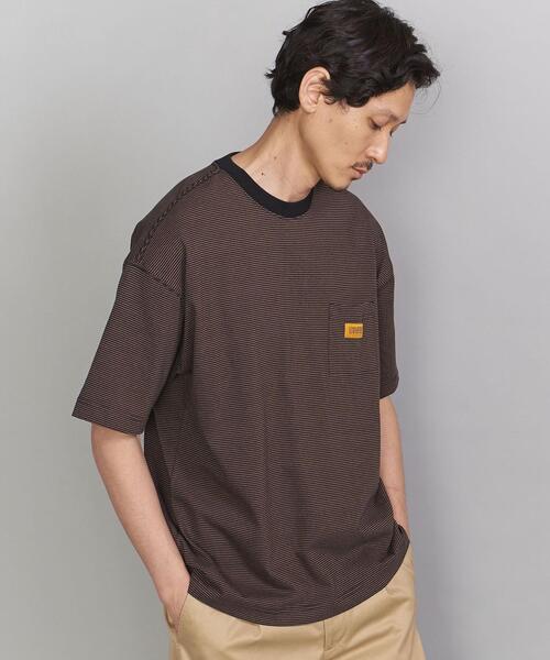 UNIVERSAL OVERALL（ユニバーサルオーバーオール）の「【別注】 ＜UNIVERSAL OVERALL(ユニバーサルオーバーオール）＞ 1POC BORDER TEE/Tシャツ（Tシャツ/カットソー・メンズ・ブラウン/その他1/ホワイト・S/M/L/XL）」の22枚目の写真