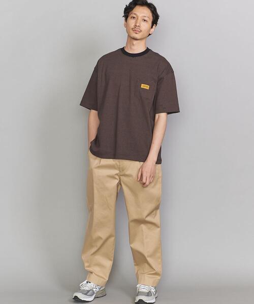 UNIVERSAL OVERALL（ユニバーサルオーバーオール）の「【別注】 ＜UNIVERSAL OVERALL(ユニバーサルオーバーオール）＞ 1POC BORDER TEE/Tシャツ（Tシャツ/カットソー・メンズ・ブラウン/その他1/ホワイト・S/M/L/XL）」の13枚目の写真