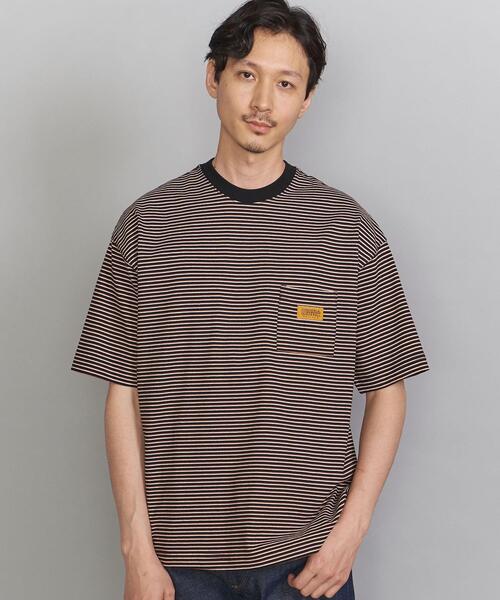UNIVERSAL OVERALL（ユニバーサルオーバーオール）の「【別注】 ＜UNIVERSAL OVERALL(ユニバーサルオーバーオール）＞ 1POC BORDER TEE/Tシャツ（Tシャツ/カットソー・メンズ・ブラウン/その他1/ホワイト・S/M/L/XL）」の14枚目の写真