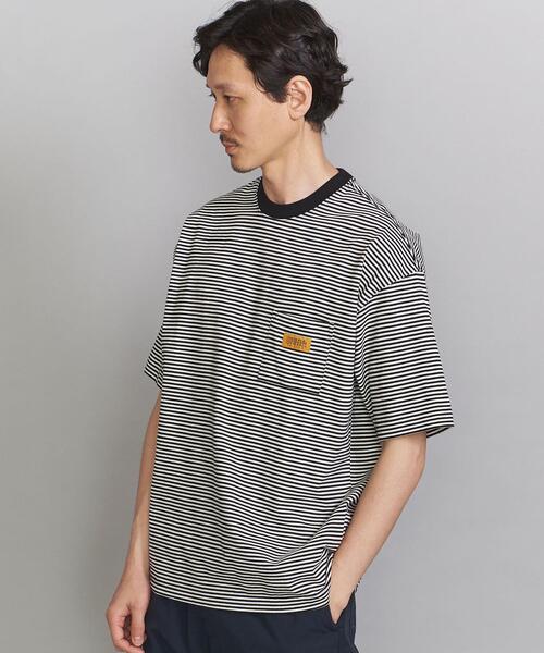 UNIVERSAL OVERALL（ユニバーサルオーバーオール）の「【別注】 ＜UNIVERSAL OVERALL(ユニバーサルオーバーオール）＞ 1POC BORDER TEE/Tシャツ（Tシャツ/カットソー・メンズ・ブラウン/その他1/ホワイト・S/M/L/XL）」の17枚目の写真