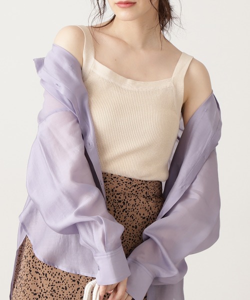 N.(N. Natural Beauty Basic)(エヌエヌナチュラルビューティーベーシック)の「アゼニットキャミタンクトップ(タンクトップ・レディース・ブラック/ホワイト/ベージュ/ライトグリーン・MEDIUM)」の1枚目の写真