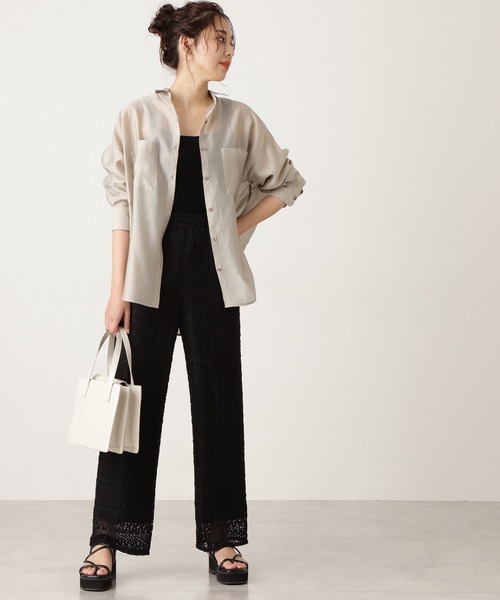 N.(N. Natural Beauty Basic)(エヌエヌナチュラルビューティーベーシック)の「アゼニットキャミタンクトップ(タンクトップ・レディース・ブラック/ホワイト/ベージュ/ライトグリーン・MEDIUM)」の22枚目の写真