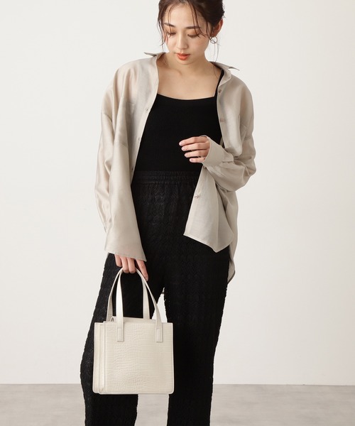 N.(N. Natural Beauty Basic)(エヌエヌナチュラルビューティーベーシック)の「アゼニットキャミタンクトップ(タンクトップ・レディース・ブラック/ホワイト/ベージュ/ライトグリーン・MEDIUM)」の18枚目の写真