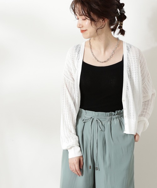 N.(N. Natural Beauty Basic)(エヌエヌナチュラルビューティーベーシック)の「アゼニットキャミタンクトップ(タンクトップ・レディース・ブラック/ホワイト/ベージュ/ライトグリーン・MEDIUM)」の8枚目の写真