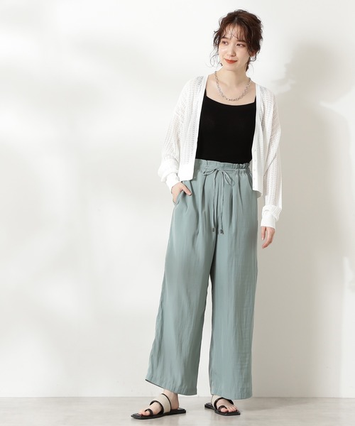 N.(N. Natural Beauty Basic)(エヌエヌナチュラルビューティーベーシック)の「アゼニットキャミタンクトップ(タンクトップ・レディース・ブラック/ホワイト/ベージュ/ライトグリーン・MEDIUM)」の9枚目の写真