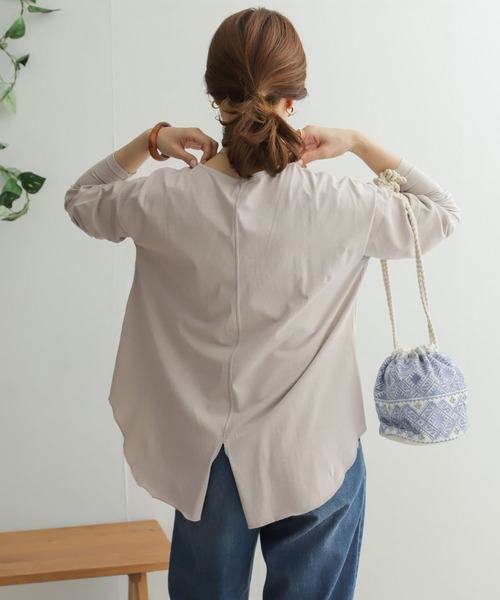 URBAN RESEARCH DOORS（アーバンリサーチドアーズ）の「ガーメントダイカットロングスリーブ（Tシャツ/カットソー・レディース・ブラック/オフホワイト/グレー系その他/イエロー・ONE）」の3枚目の写真