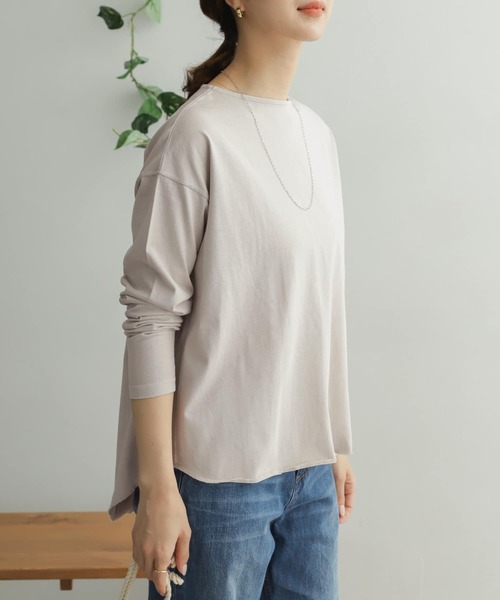 URBAN RESEARCH DOORS（アーバンリサーチドアーズ）の「ガーメントダイカットロングスリーブ（Tシャツ/カットソー・レディース・ブラック/オフホワイト/グレー系その他/イエロー・ONE）」の17枚目の写真