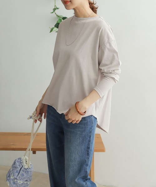 URBAN RESEARCH DOORS（アーバンリサーチドアーズ）の「ガーメントダイカットロングスリーブ（Tシャツ/カットソー・レディース・ブラック/オフホワイト/グレー系その他/イエロー・ONE）」の18枚目の写真