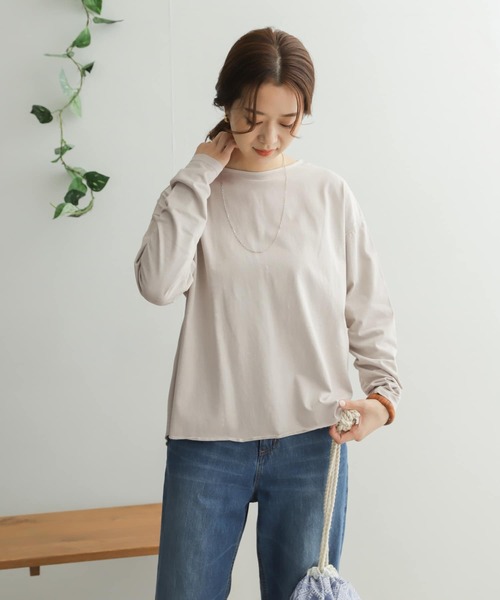 URBAN RESEARCH DOORS（アーバンリサーチドアーズ）の「ガーメントダイカットロングスリーブ（Tシャツ/カットソー・レディース・ブラック/オフホワイト/グレー系その他/イエロー・ONE）」の20枚目の写真