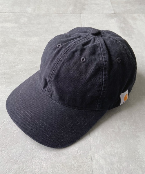 Carhartt（カーハート）の「【Carhartt カーハート】ウォッシュドツイルキャップ Cotton Canvas Cap（キャップ・メンズ・ネイビー/ブラウン/グレー/ブラック・FREE）」の2枚目の写真