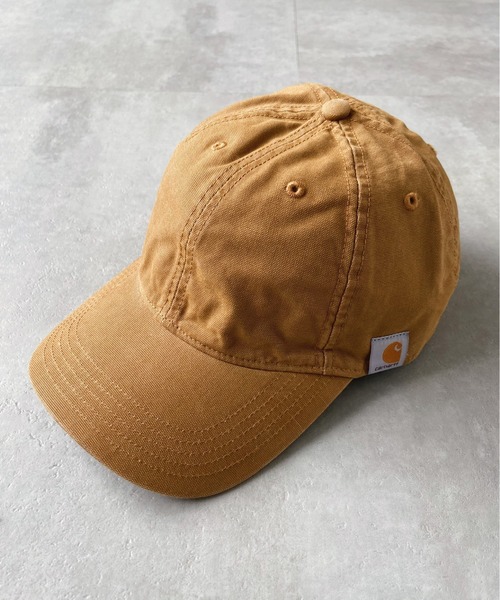Carhartt（カーハート）の「【Carhartt カーハート】ウォッシュドツイルキャップ Cotton Canvas Cap（キャップ・メンズ・ネイビー/ブラウン/グレー/ブラック・FREE）」の7枚目の写真