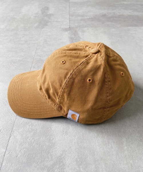 Carhartt（カーハート）の「【Carhartt カーハート】ウォッシュドツイルキャップ Cotton Canvas Cap（キャップ・メンズ・ネイビー/ブラウン/グレー/ブラック・FREE）」の5枚目の写真