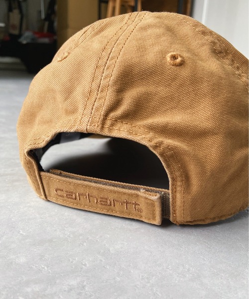 Carhartt（カーハート）の「【Carhartt カーハート】ウォッシュドツイルキャップ Cotton Canvas Cap（キャップ・メンズ・ネイビー/ブラウン/グレー/ブラック・FREE）」の12枚目の写真