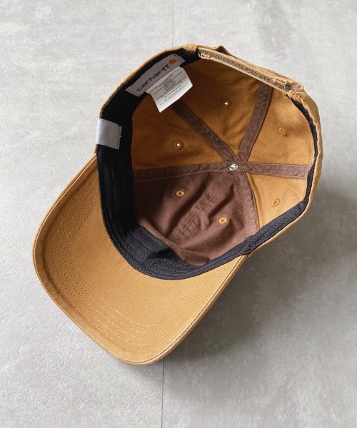 Carhartt（カーハート）の「【Carhartt カーハート】ウォッシュドツイルキャップ Cotton Canvas Cap（キャップ・メンズ・ネイビー/ブラウン/グレー/ブラック・FREE）」の6枚目の写真
