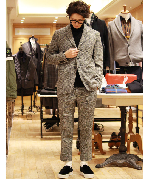 EDIFICE（エディフィス）の「◇【BEGIN12月号掲載】リングパターンストレッチ1ダーツトラウザー（スラックス・メンズ・マルチ/その他1/その他10・46/44/42/48）」の14枚目の写真