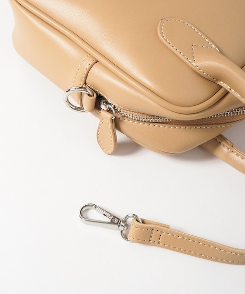 Crisp（クリスプ）の「2wayスクエアミニバッグ（ハンドバッグ・レディース・ベージュ/アイボリー/ブラック・FREE）」の9枚目の写真