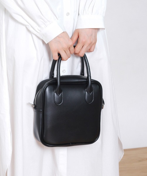 Crisp（クリスプ）の「2wayスクエアミニバッグ（ハンドバッグ・レディース・ベージュ/アイボリー/ブラック・FREE）」の8枚目の写真