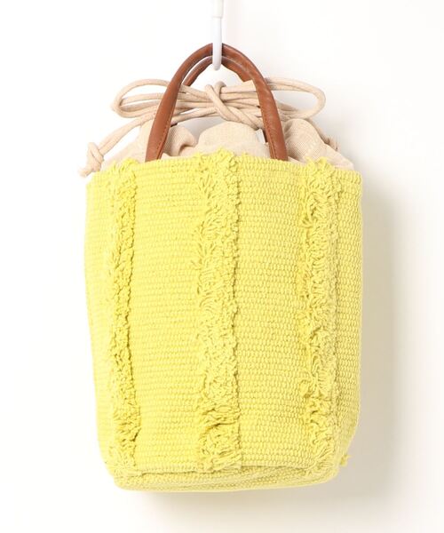 Lilas Campbell(リラキャンベル)の「Lilas Campbell Tuftline minibag(トートバッグ・レディース・イエロー・FREE)」の1枚目の写真