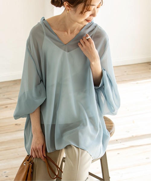 Noble（ノーブル）の「楊柳シフォンチュニックボリューム