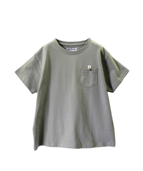 go slow caravan（ゴースローキャラバン）の「MOVENPICK / モーベンピック　コンチョ釦ポケ付きTシャツ (M4)（Tシャツ/カットソー・キッズ・ブラック/グレー/ホワイト/ベージュ・100/140/160/110/120/130/150）」の4枚目の写真