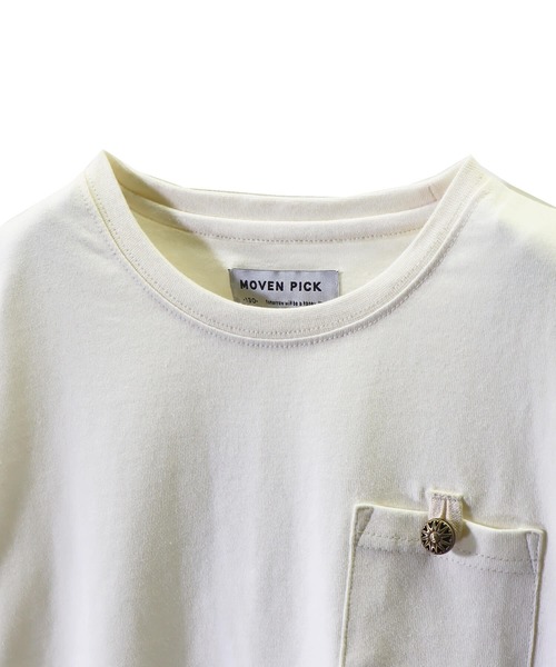 go slow caravan（ゴースローキャラバン）の「MOVENPICK / モーベンピック　コンチョ釦ポケ付きTシャツ (M4)（Tシャツ/カットソー・キッズ・ブラック/グレー/ホワイト/ベージュ・100/140/160/110/120/130/150）」の17枚目の写真