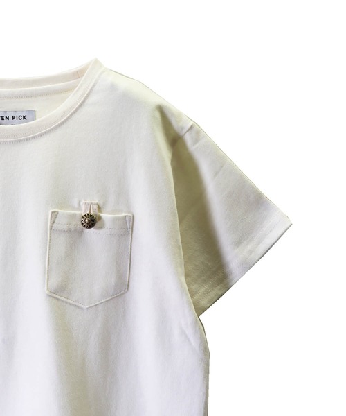 go slow caravan（ゴースローキャラバン）の「MOVENPICK / モーベンピック　コンチョ釦ポケ付きTシャツ (M4)（Tシャツ/カットソー・キッズ・ブラック/グレー/ホワイト/ベージュ・100/140/160/110/120/130/150）」の16枚目の写真