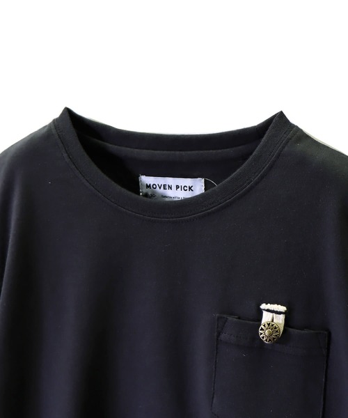 go slow caravan（ゴースローキャラバン）の「MOVENPICK / モーベンピック　コンチョ釦ポケ付きTシャツ (M4)（Tシャツ/カットソー・キッズ・ブラック/グレー/ホワイト/ベージュ・100/140/160/110/120/130/150）」の13枚目の写真