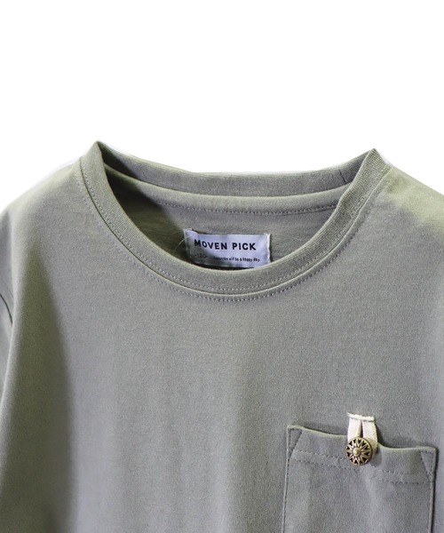 go slow caravan（ゴースローキャラバン）の「MOVENPICK / モーベンピック　コンチョ釦ポケ付きTシャツ (M4)（Tシャツ/カットソー・キッズ・ブラック/グレー/ホワイト/ベージュ・100/140/160/110/120/130/150）」の11枚目の写真