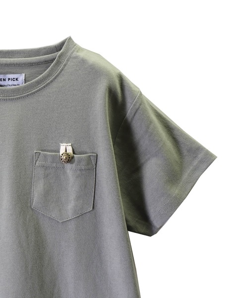 go slow caravan（ゴースローキャラバン）の「MOVENPICK / モーベンピック　コンチョ釦ポケ付きTシャツ (M4)（Tシャツ/カットソー・キッズ・ブラック/グレー/ホワイト/ベージュ・100/140/160/110/120/130/150）」の10枚目の写真