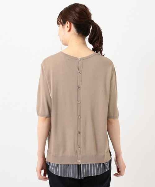 J.PRESS(ジェイプレス)の「【洗える】シャインバックキュプラ ニット(ニット/セーター・レディース・ブラウン系/ネイビー系/ピンク系・T13/T15)」の9枚目の写真