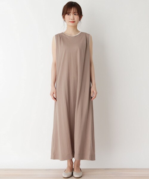 pink adobe（ピンクアドベ）の「◆【M-3L】バックリボン　マキシワンピース（ワンピース・レディース・ブラック/カーキ/ブルー/ブラウン系・44/40/38/42）」の12枚目の写真