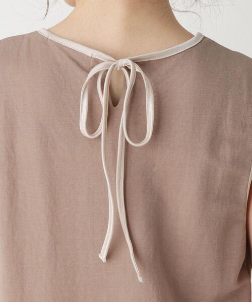 pink adobe（ピンクアドベ）の「◆【M-3L】バックリボン　マキシワンピース（ワンピース・レディース・ブラック/カーキ/ブルー/ブラウン系・44/40/38/42）」の8枚目の写真