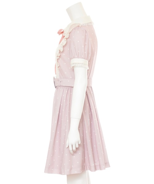 Secret Honey（シークレットハニー）の「ハートプリントベルト付ワンピース（ワンピース・レディース・ブラック/ピンク・MEDIUM）」の3枚目の写真