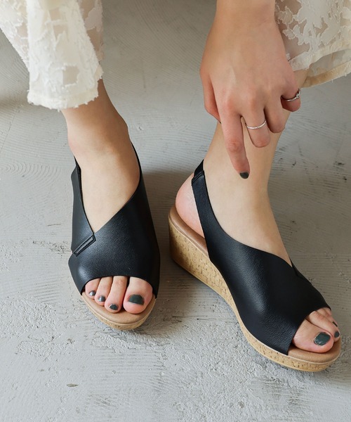 Fashion Letter（ファッションレター）の「日本製 バックゴムベルトウェッジサンダル 厚底 Made in JAPAN 痛くないサンダル（サンダル・レディース・ブラック/ブラウン/ホワイト/シルバー/ベージュ系その他/カーキ・S/M/L/LL）」の21枚目の写真