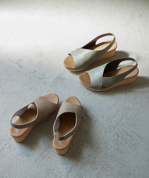 Fashion Letter（ファッションレター）の「日本製 バックゴムベルトウェッジサンダル 厚底 Made in JAPAN 痛くないサンダル（サンダル・レディース・ブラック/ブラウン/ホワイト/シルバー/ベージュ系その他/カーキ・S/M/L/LL）」の12枚目の写真