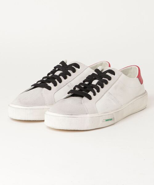 DIESEL（ディーゼル）の「メンズ 配色レザーパネル スニーカー（スニーカー・メンズ・ブラック×ホワイト/ホワイト×ブルー/ホワイト×レッド・42/44/40/43/41）」の12枚目の写真