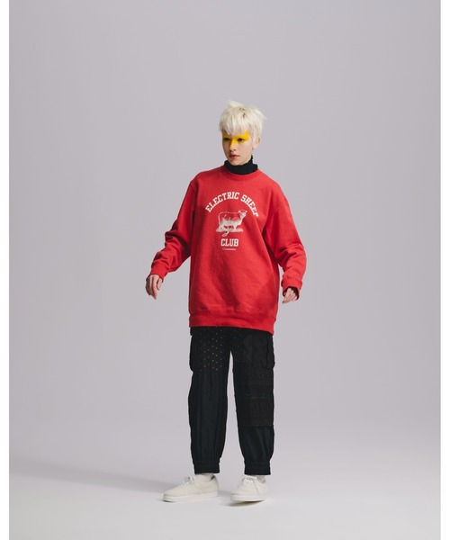 SueUNDERCOVER（スーアンダーカバー）の「SU2A1891-1（スウェット・レディース・レッド/ブルー/ヘザーチャコール・2/1）」の4枚目の写真