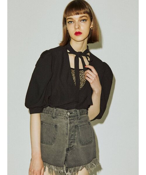 jouetie（ジュエティ）の「ボリュームスリーブリボンブラウス（シャツ/ブラウス・レディース・アイボリー/ブラック/イエロー/パープル・MEDIUM）」の22枚目の写真