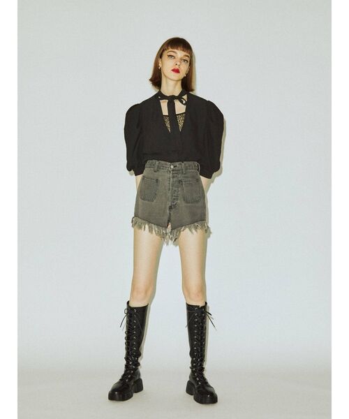 jouetie（ジュエティ）の「ボリュームスリーブリボンブラウス（シャツ/ブラウス・レディース・アイボリー/ブラック/イエロー/パープル・MEDIUM）」の16枚目の写真