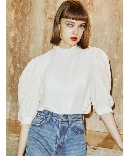 jouetie（ジュエティ）の「ボリュームスリーブリボンブラウス（シャツ/ブラウス・レディース・アイボリー/ブラック/イエロー/パープル・MEDIUM）」の20枚目の写真