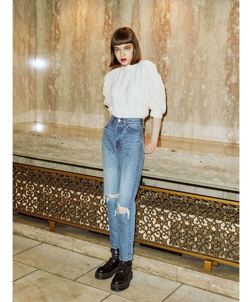 jouetie（ジュエティ）の「ボリュームスリーブリボンブラウス（シャツ/ブラウス・レディース・アイボリー/ブラック/イエロー/パープル・MEDIUM）」の17枚目の写真