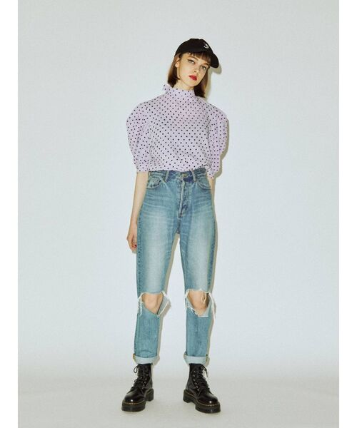 jouetie（ジュエティ）の「ボリュームスリーブリボンブラウス（シャツ/ブラウス・レディース・アイボリー/ブラック/イエロー/パープル・MEDIUM）」の15枚目の写真