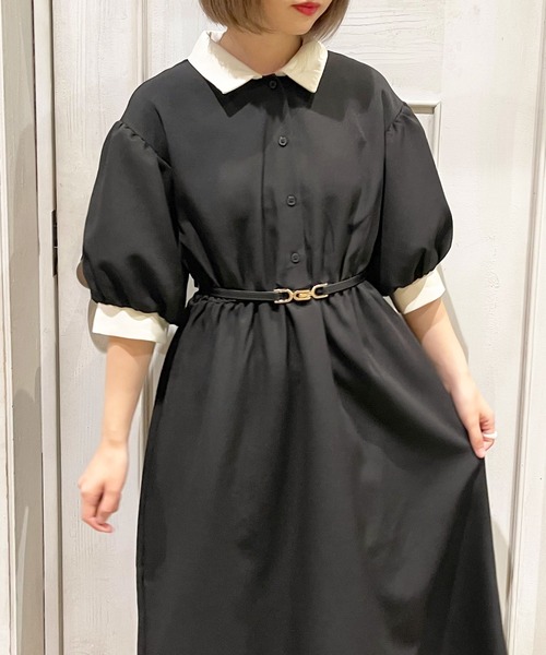 apres jour（アプレジュール）の「配色襟ワンピ【ZOZOTOWN限定アイテム】（ワンピース・レディース・グリーン/ブラック/アイボリー・フリー/X-LARGE）」の13枚目の写真