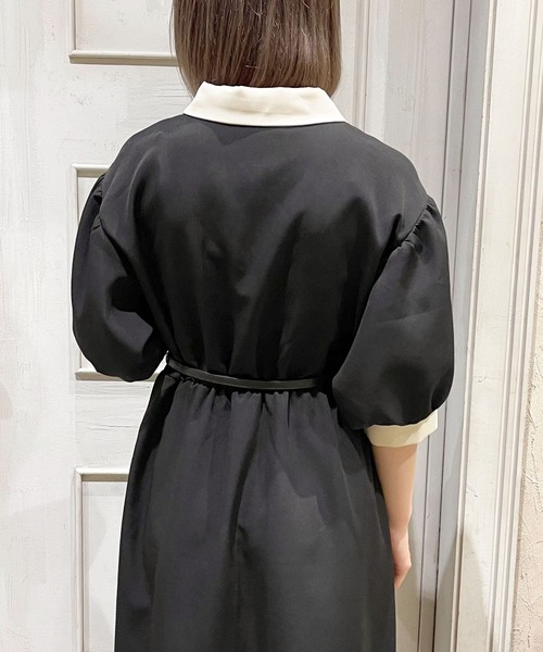 apres jour（アプレジュール）の「配色襟ワンピ【ZOZOTOWN限定アイテム】（ワンピース・レディース・グリーン/ブラック/アイボリー・フリー/X-LARGE）」の16枚目の写真